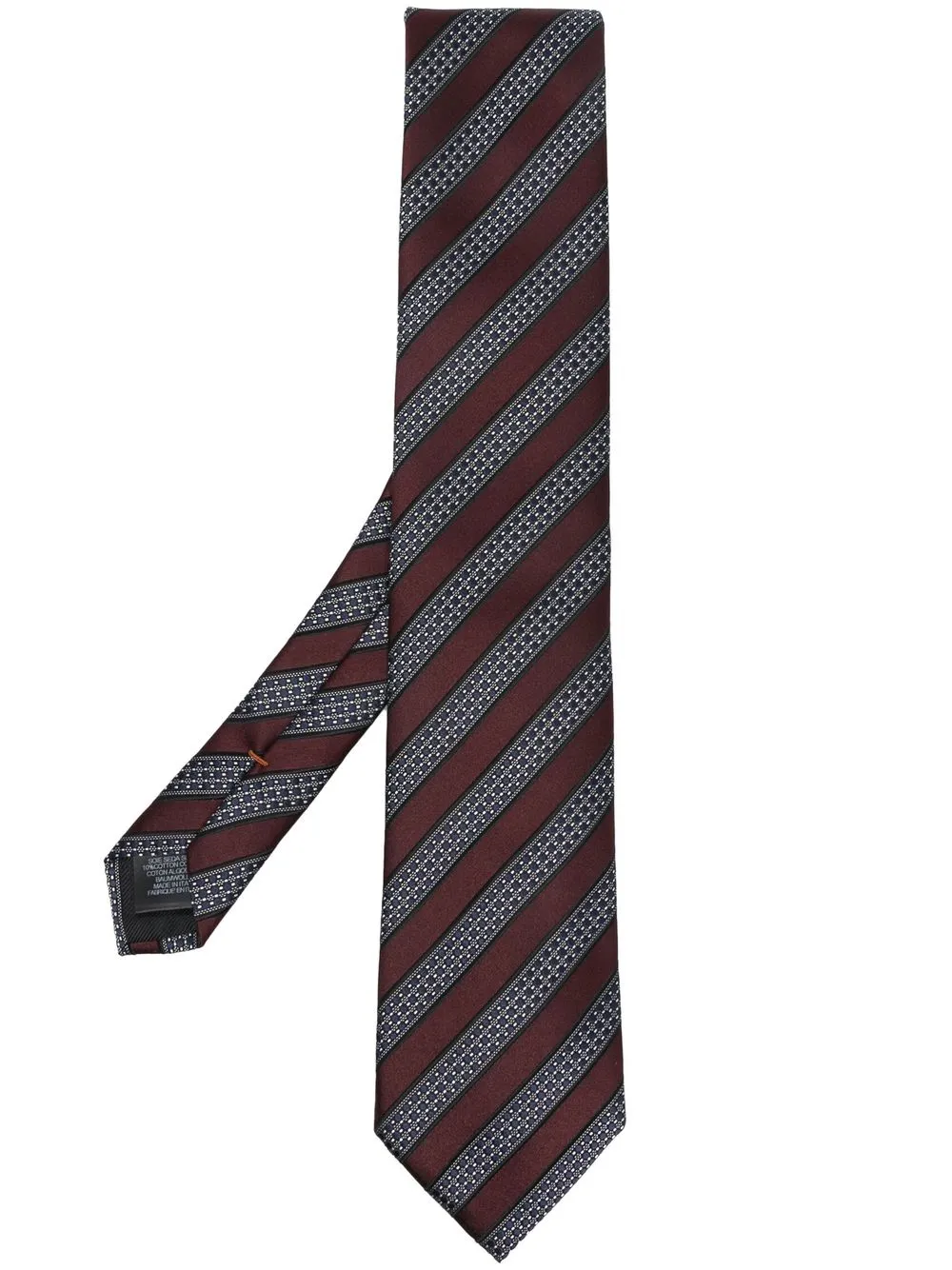 

Zegna corbata con motivo rayas en jacquard - Rojo