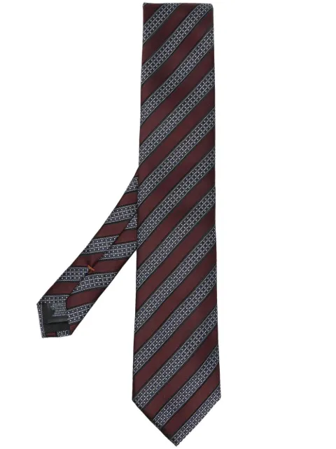 Zegna stripe-jacquard tie