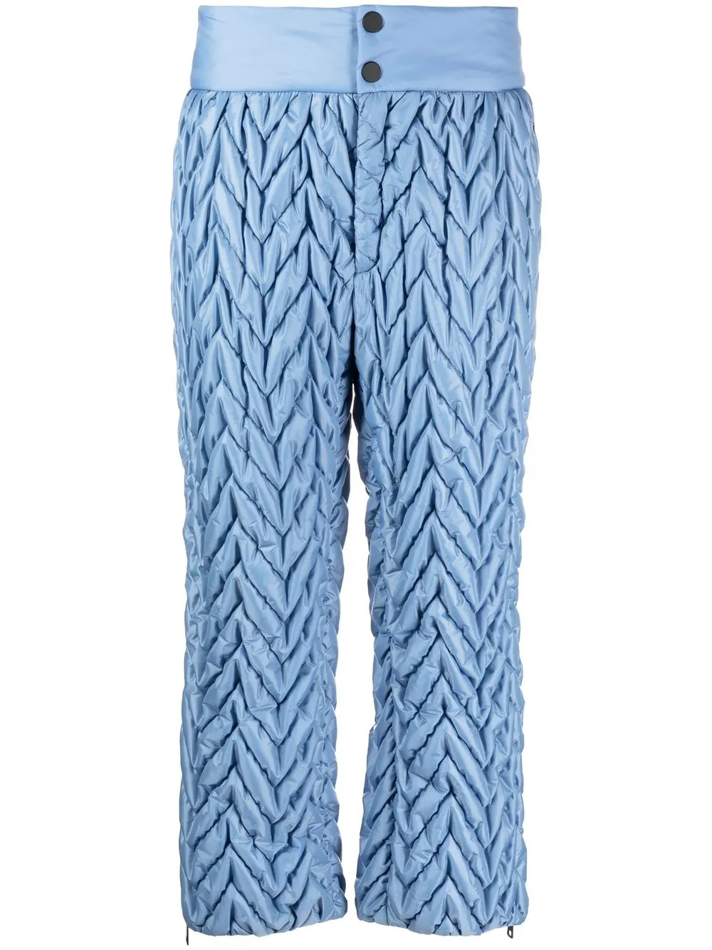 

Khrisjoy pantalones tejidos con motivo chevron - Azul