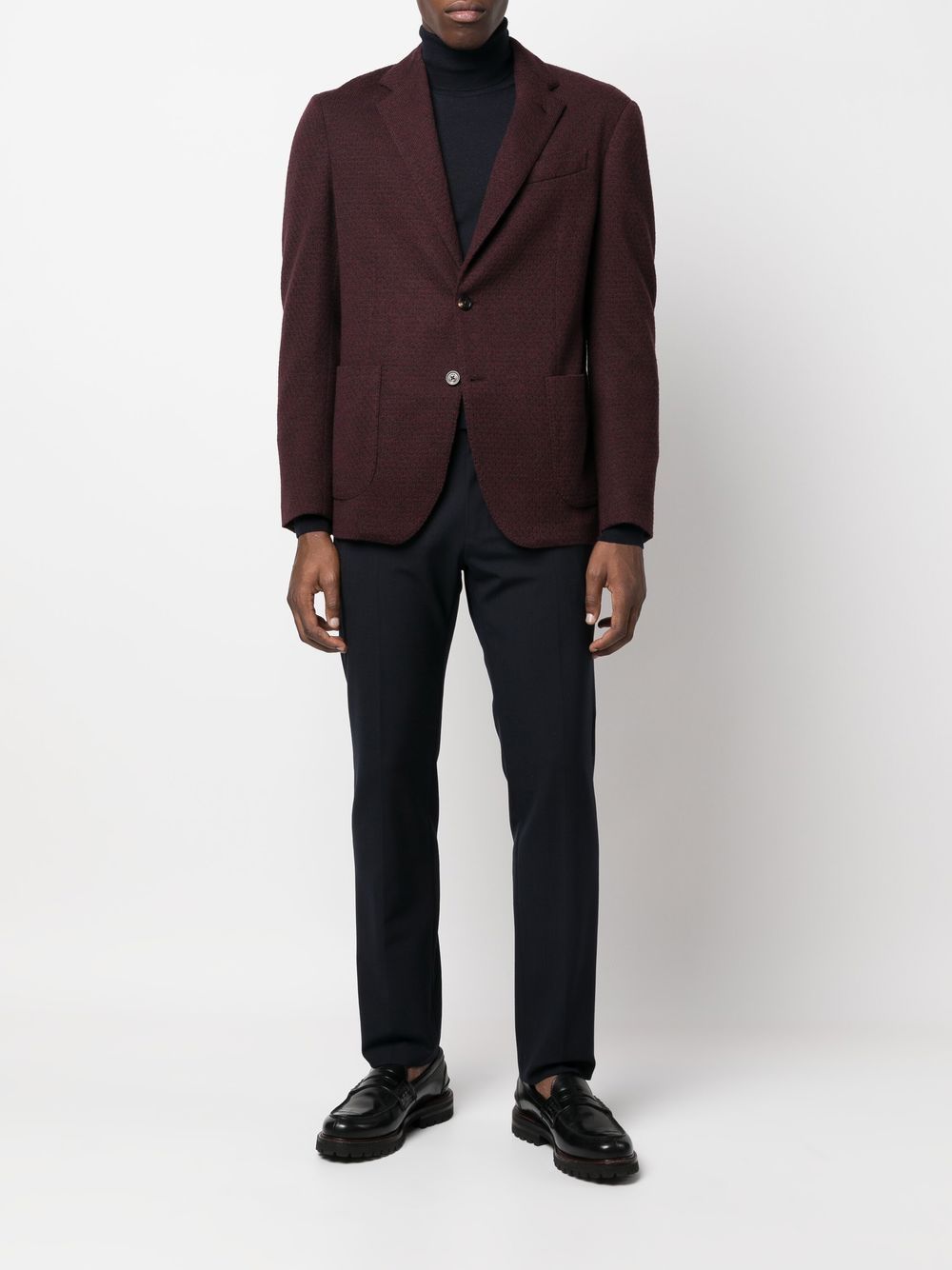 Lardini Blazer met enkele rij knopen - Rood