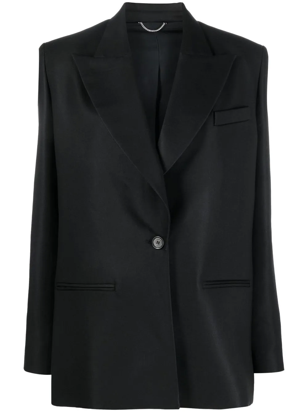 

Magda Butrym blazer de seda con botones - Negro