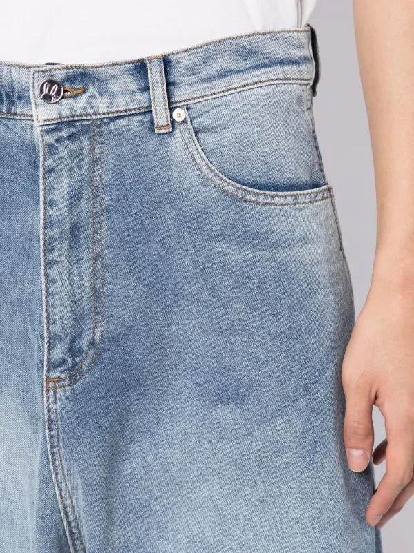 Natasha Zinko wide-leg zip-detail Jeans | Blue | FARFETCH