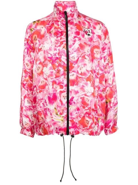 Natasha Zinko floral-print zip-up sports jacket 