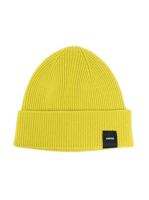 ribbed knit beanie hat