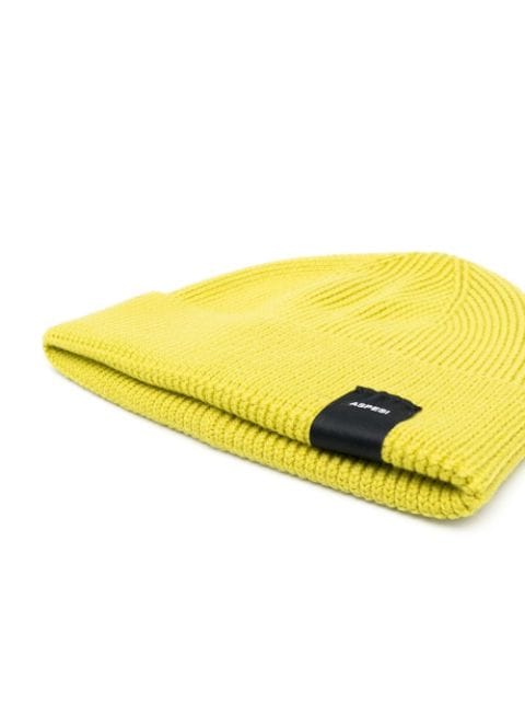 ribbed knit beanie hat