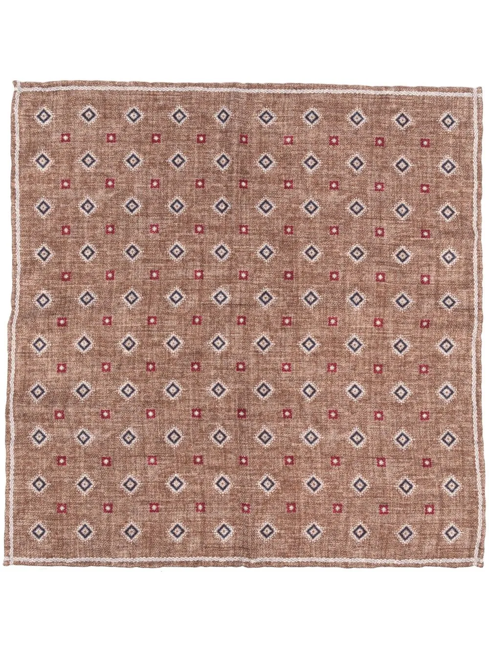 Brunello Cucinelli Pochet met geometrische print - Bruin