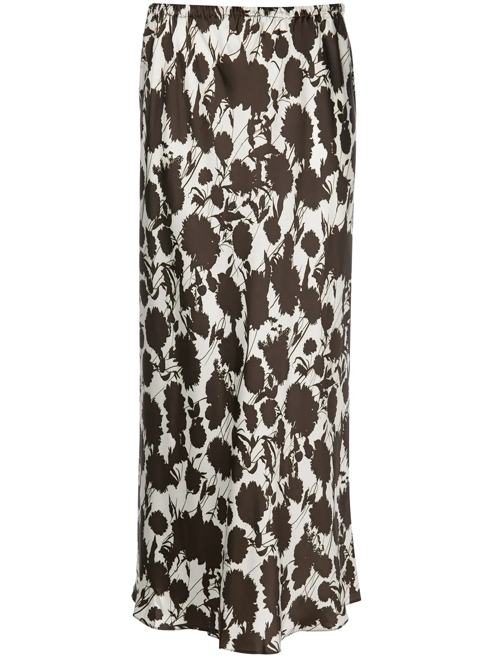 

KHAITE floral-print straight skirt - Brown