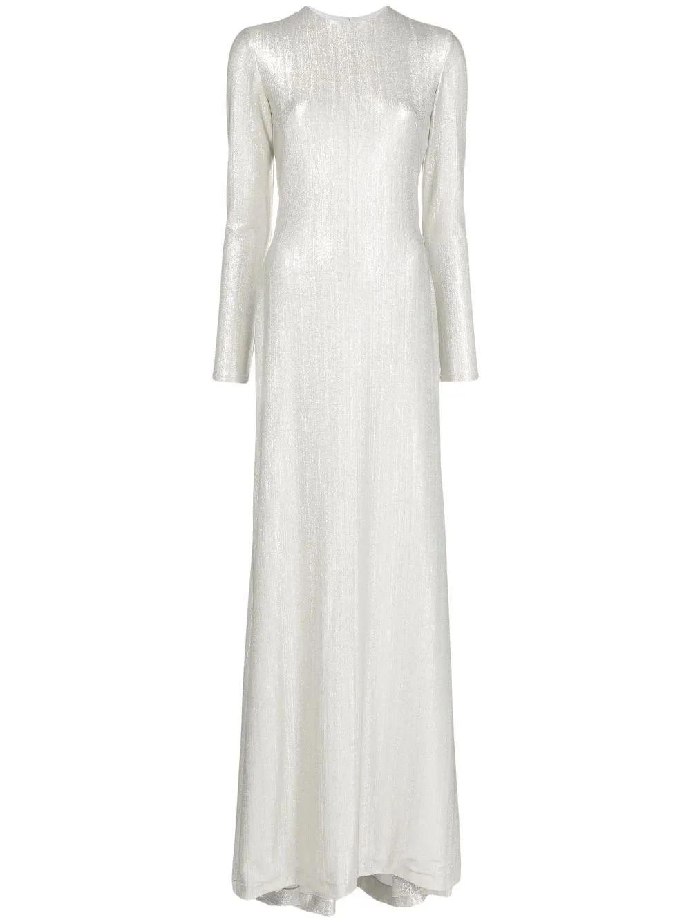 

Costarellos long-sleeve metallic finish dress - Silver