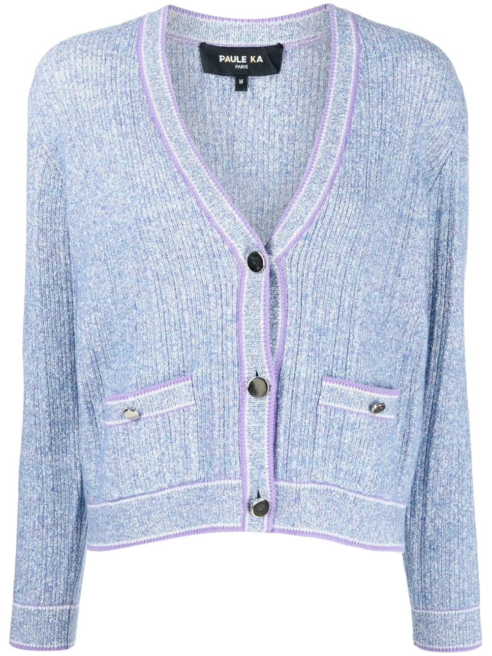 

Paule Ka ribbed V-neck cardigan - Blue