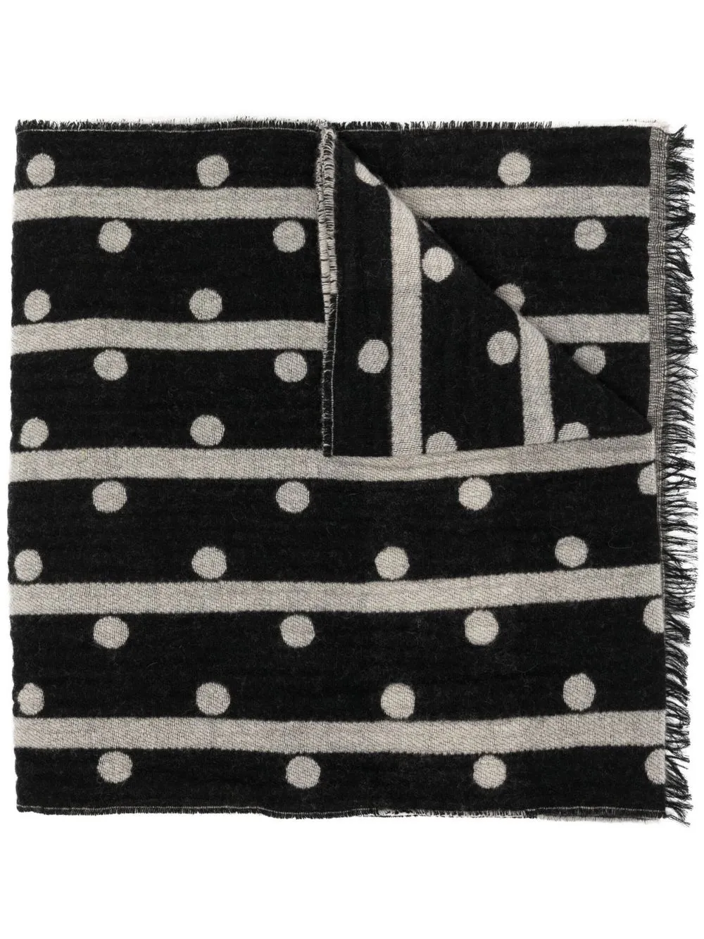 

Vivienne Westwood stripe-dot Orb logo-print scarf - Black