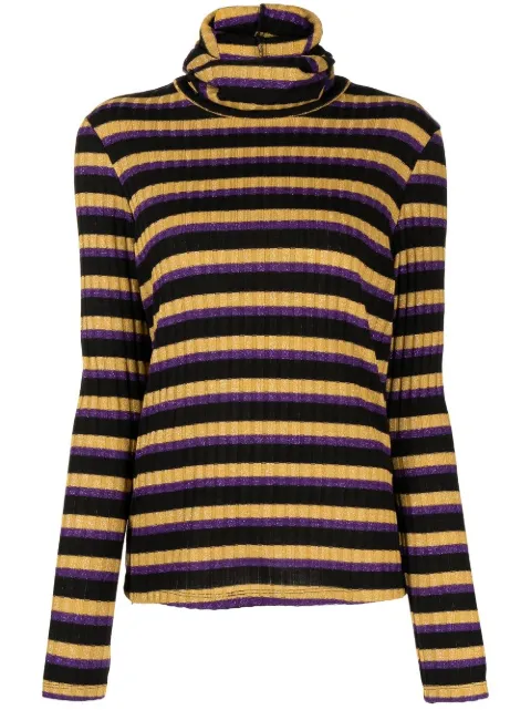 Anna Sui striped roll-neck jumper