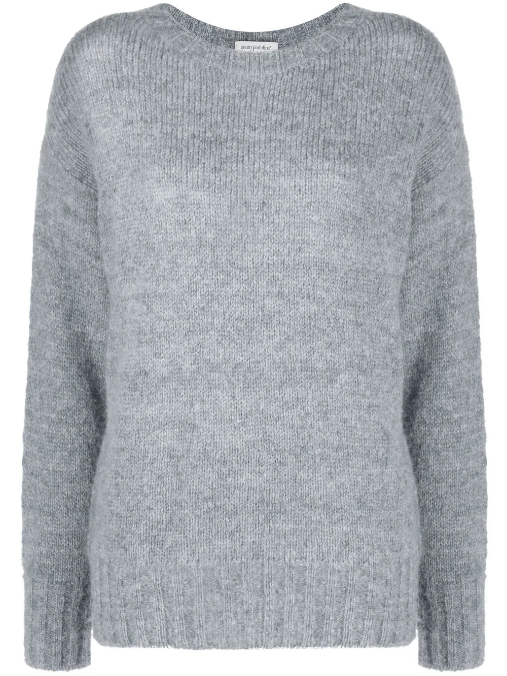 

Gentry Portofino round-neck rib-trimmed jumper - Blue