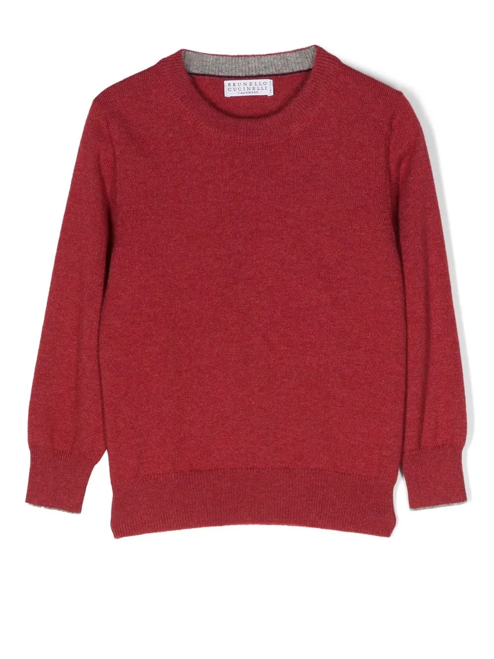 

Brunello Cucinelli Kids fine knit cashmere jumper - Red