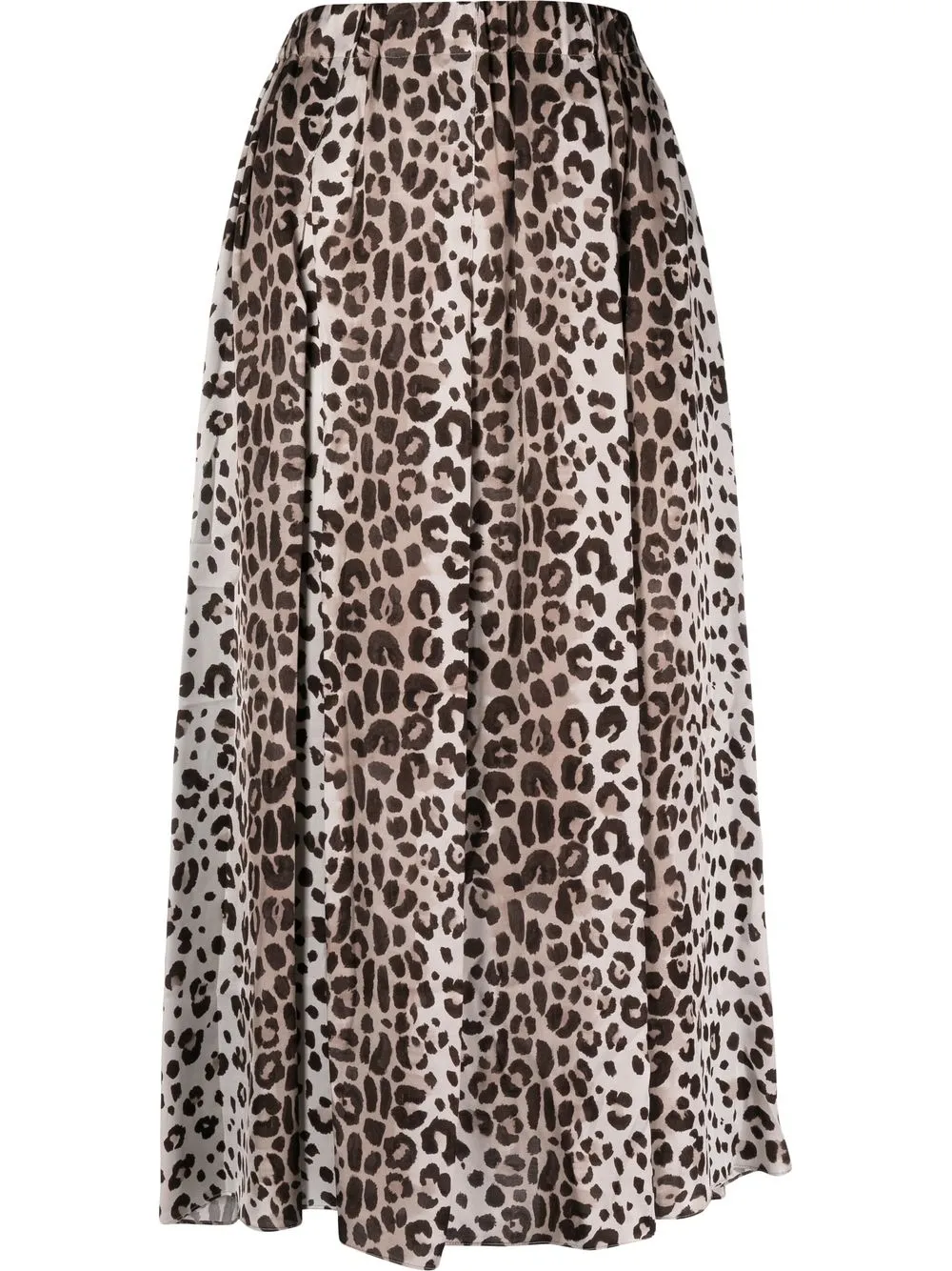 Antonelli falda midi plisada con estampado de leopardo - Neutro