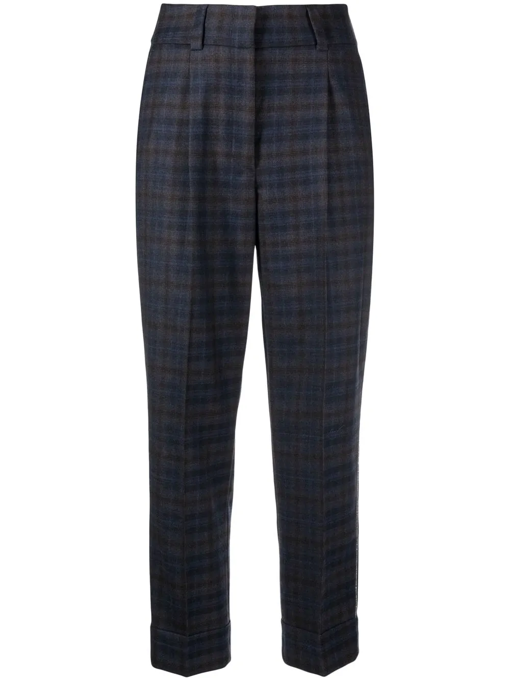 

Peserico pantalones capri a cuadros - Azul