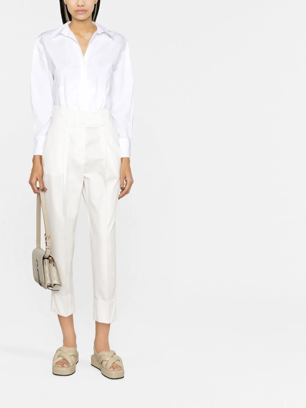 Peserico Cropped pantalon - Wit