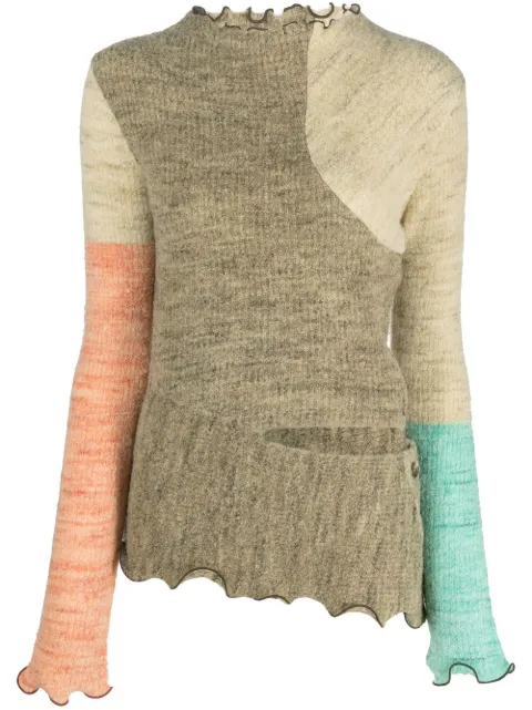 Andersson Bell colour-block fitted jumper