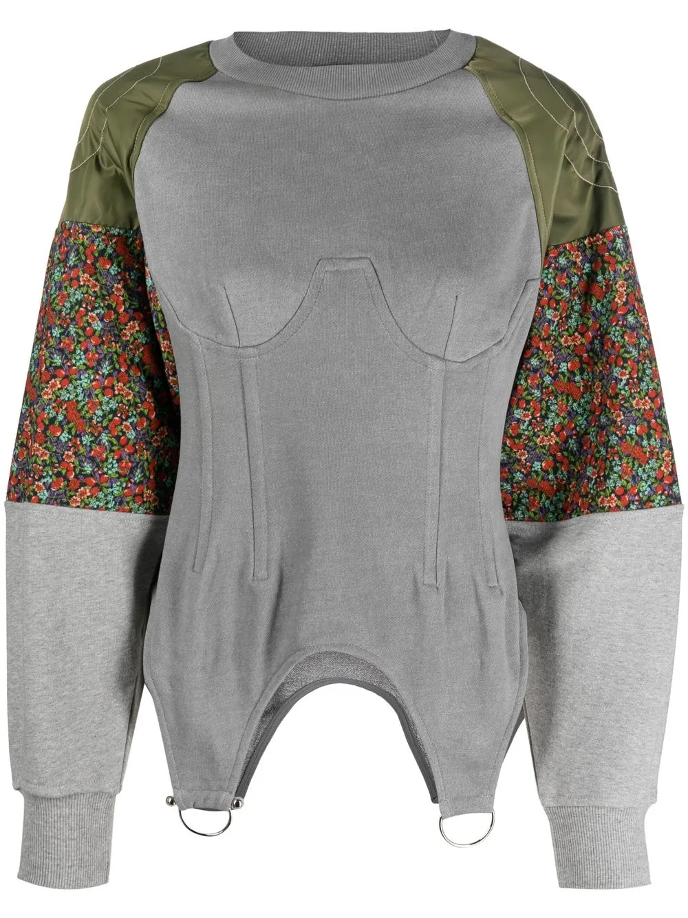 

Andersson Bell sudadera asimétrica con diseño patchwork - Gris