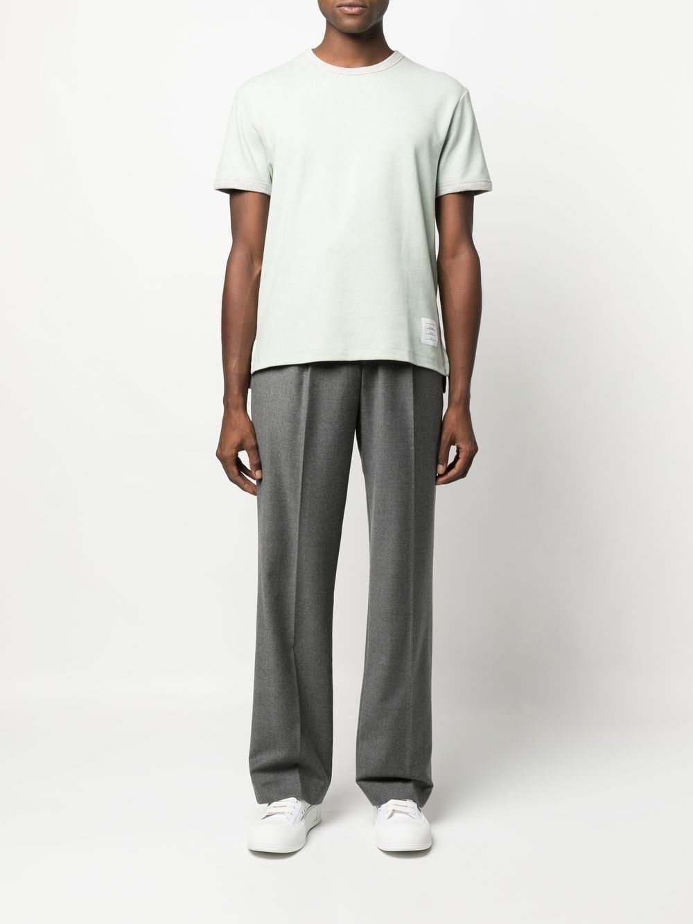 Thom Browne T-shirt met patch - Groen