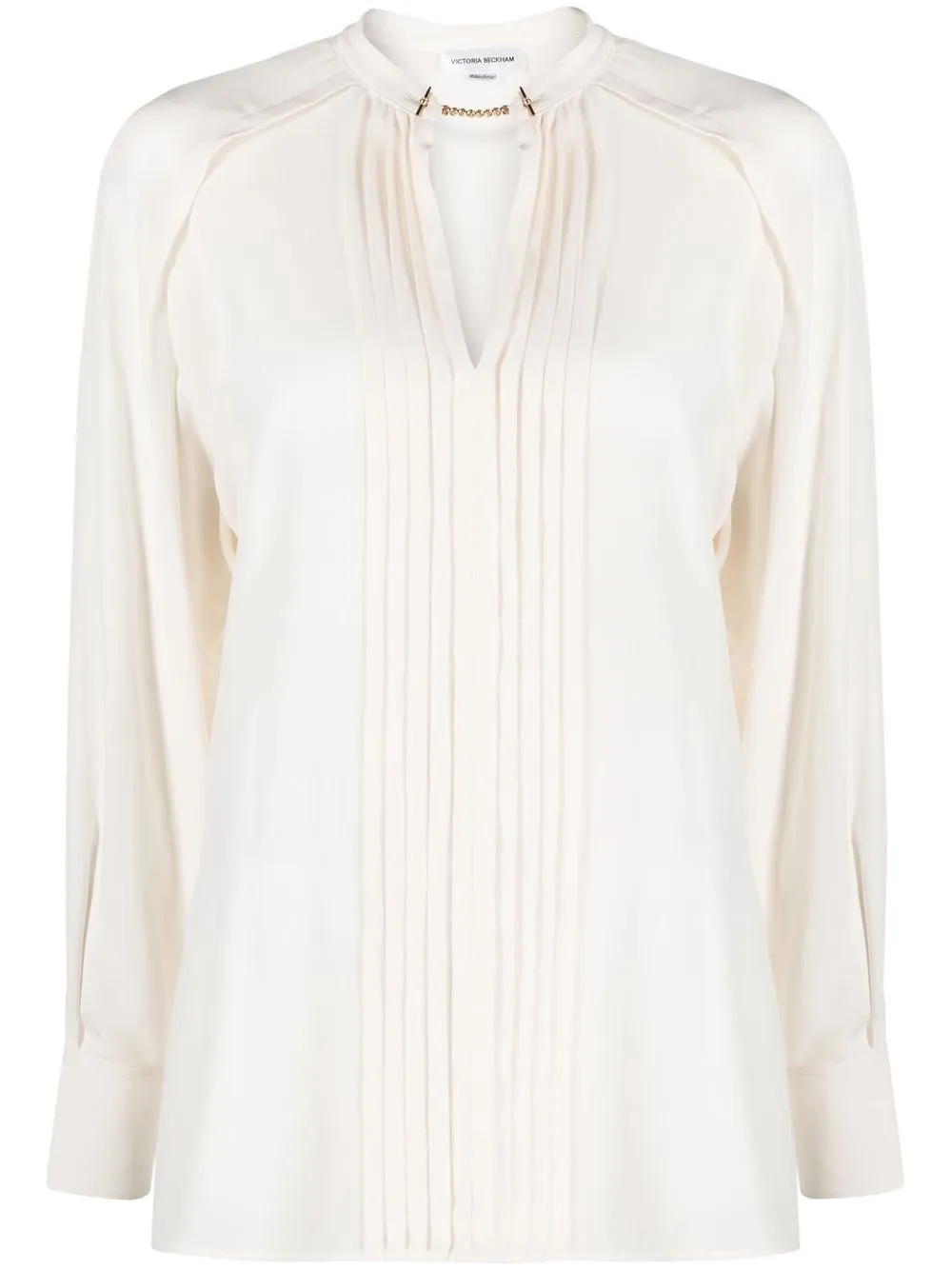 

Victoria Beckham blusa con detalle plisado - Neutro