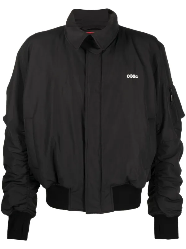 032c logo-print Bomber Jacket - Farfetch