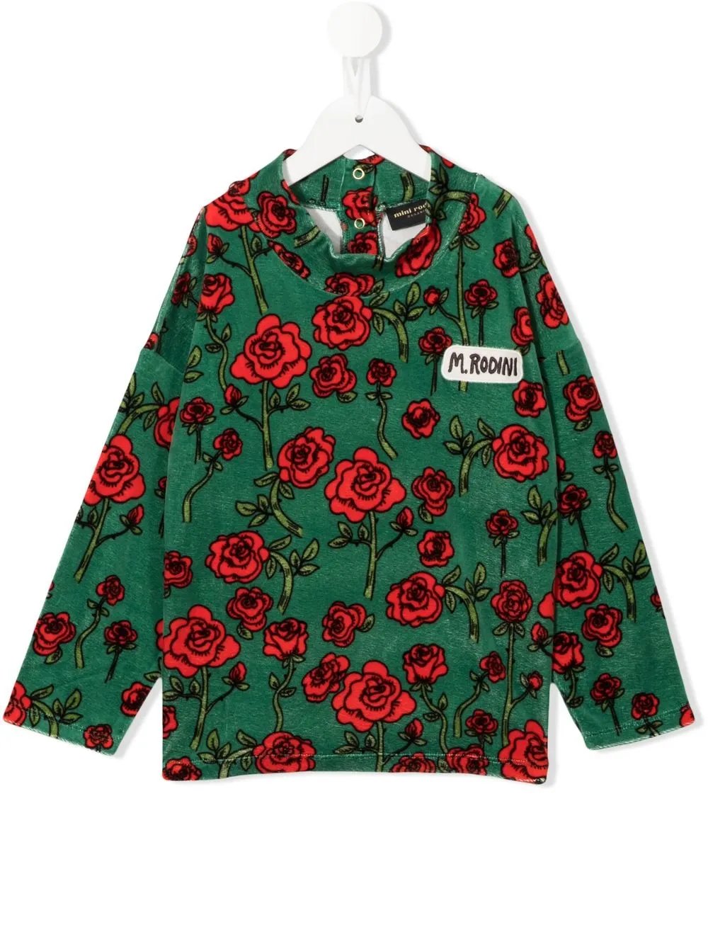 

Mini Rodini playera con estampado floral - Verde