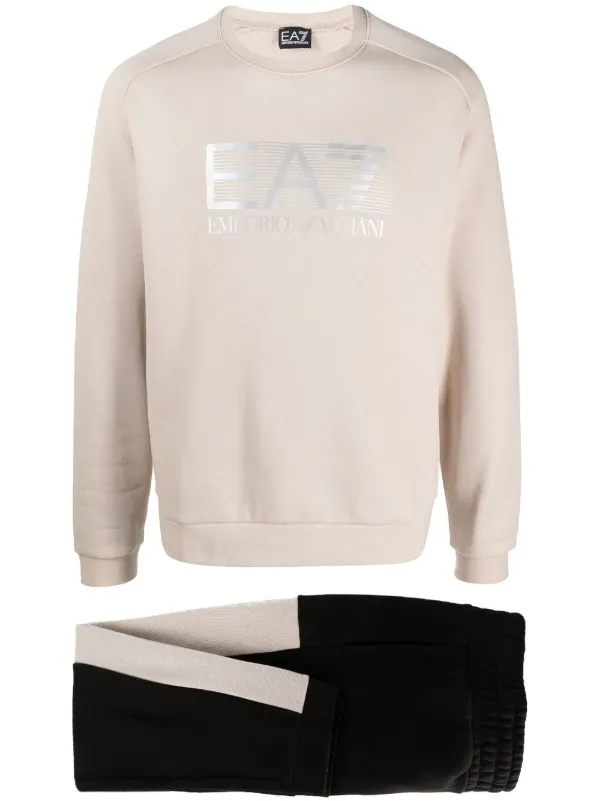 Ea7 Emporio Armani logo-printed crew 