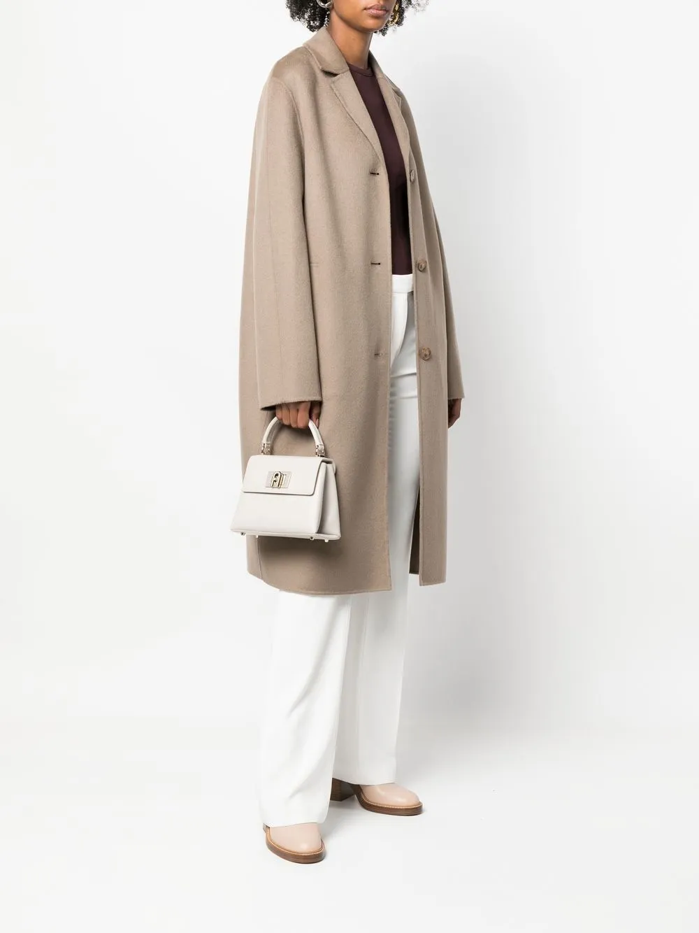 Furla Leren shopper - Beige
