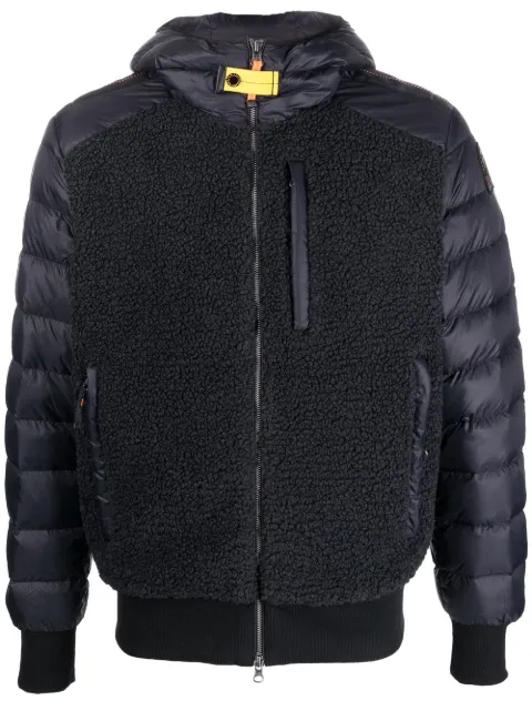 logo-patch sleeve padded jacket