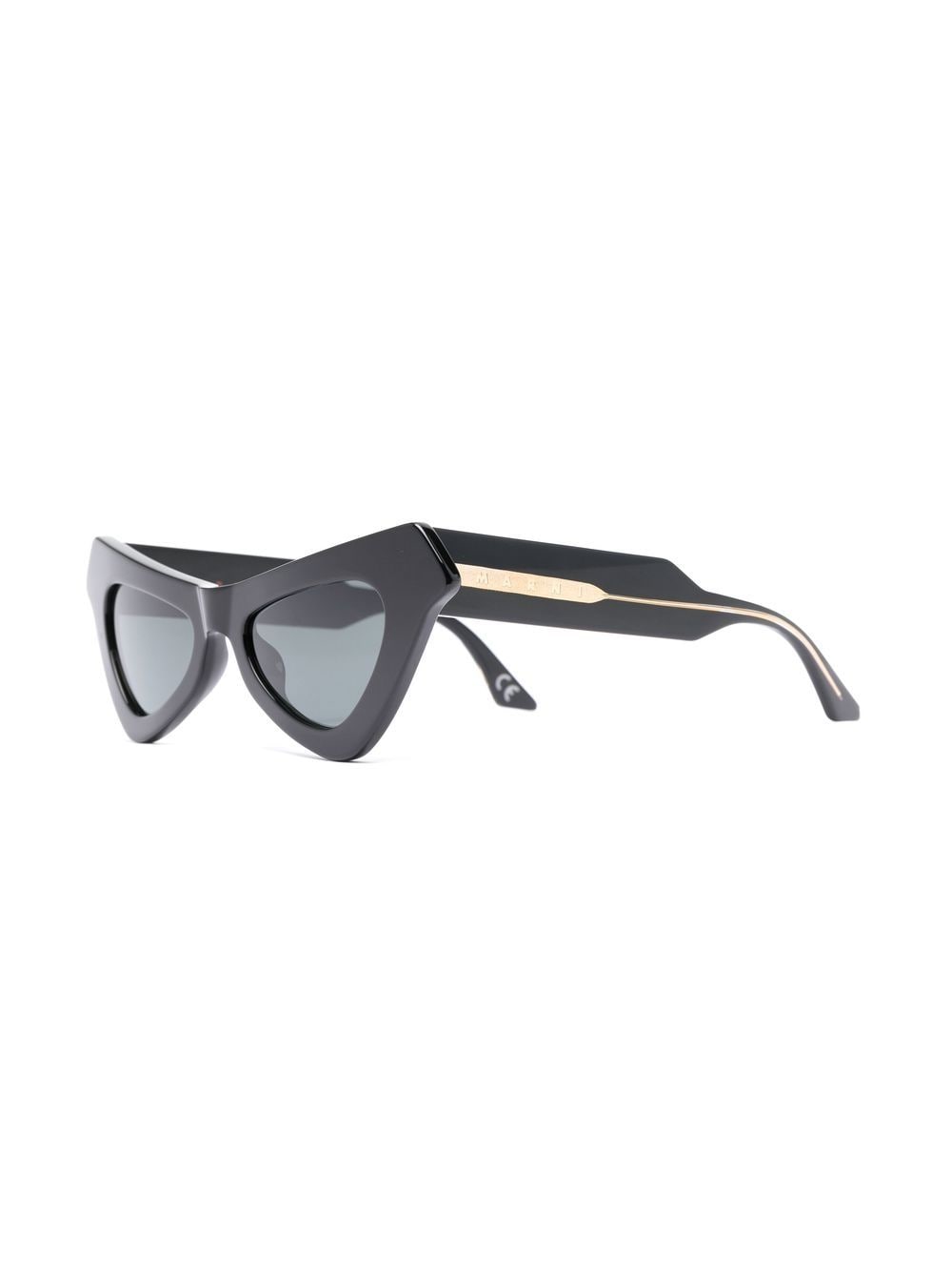 Shop Marni Eyewear Fairy Pool Triangular-frame Sunglasses In Black
