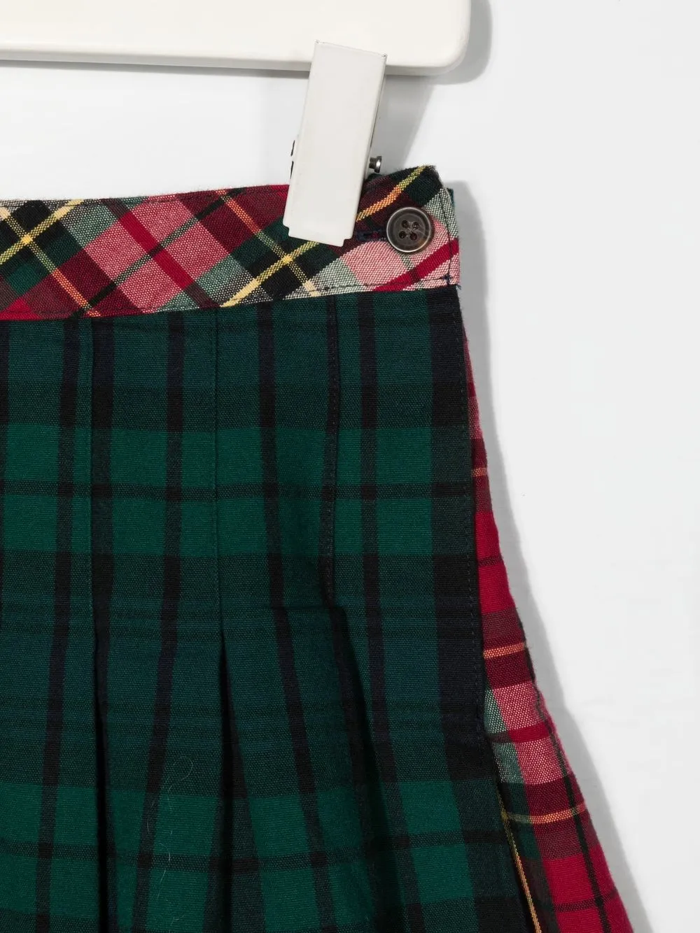 Ralph Lauren Kids Tartan Pleated Cotton Skirt Farfetch