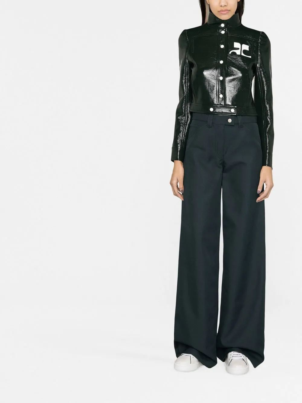 Courrèges High waist broek - Groen