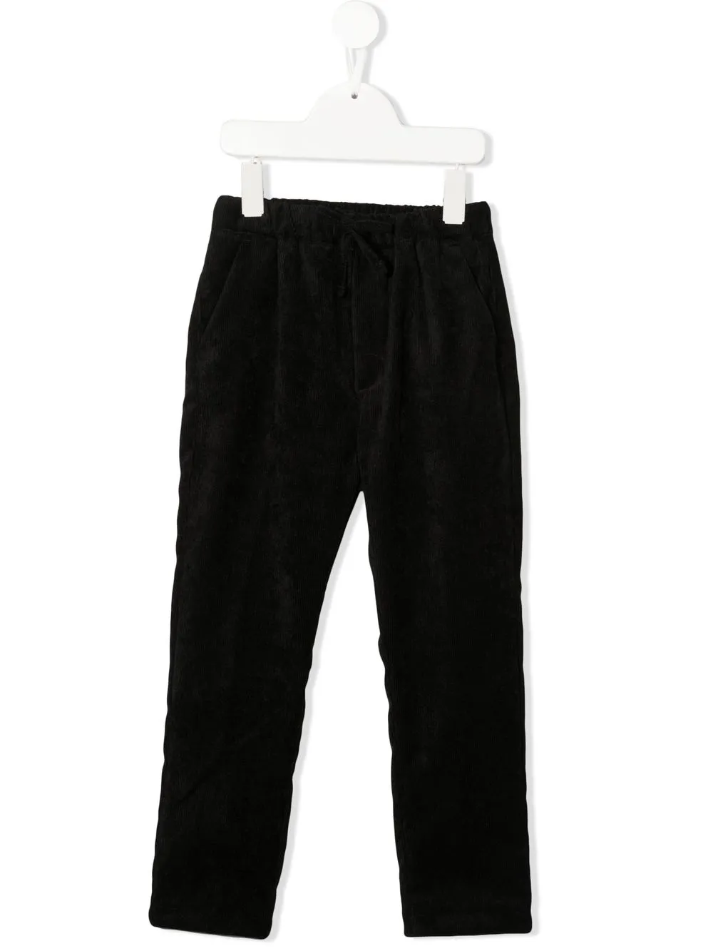 

Paolo Pecora Kids logo-patch straight-leg trousers - Black