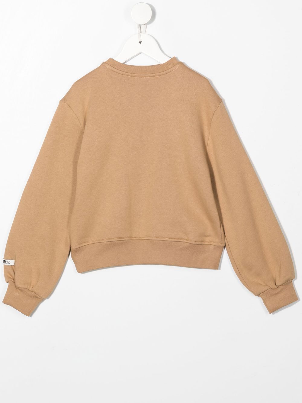 MSGM Kids chest logo-print detail sweatshirt - Brown