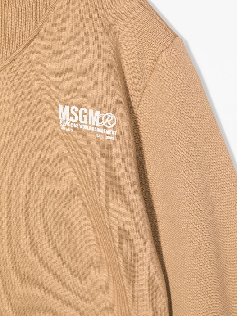 MSGM Kids Sweater met logoprint - Bruin