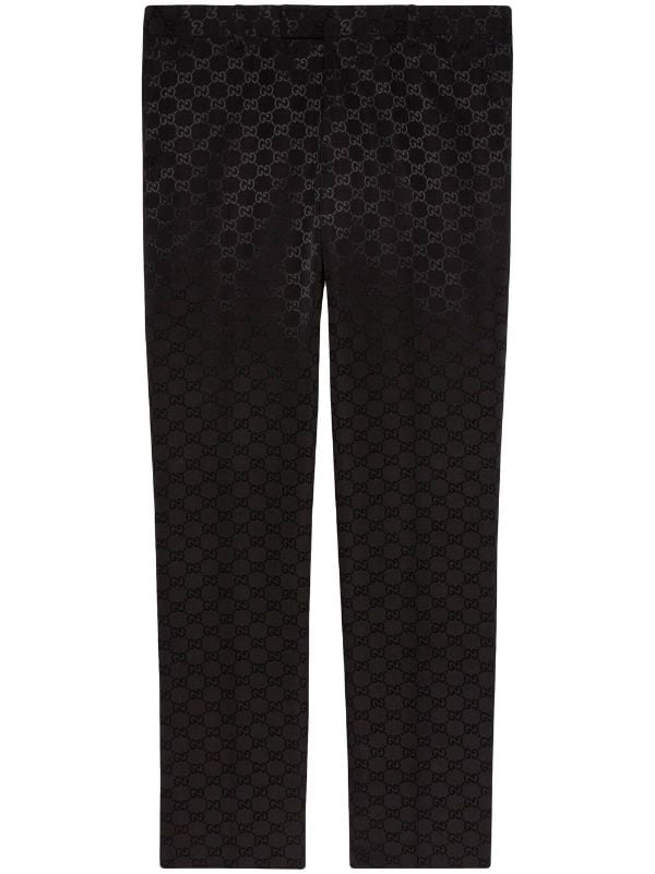 Gucci GG Monogram Tailored Trousers - Black