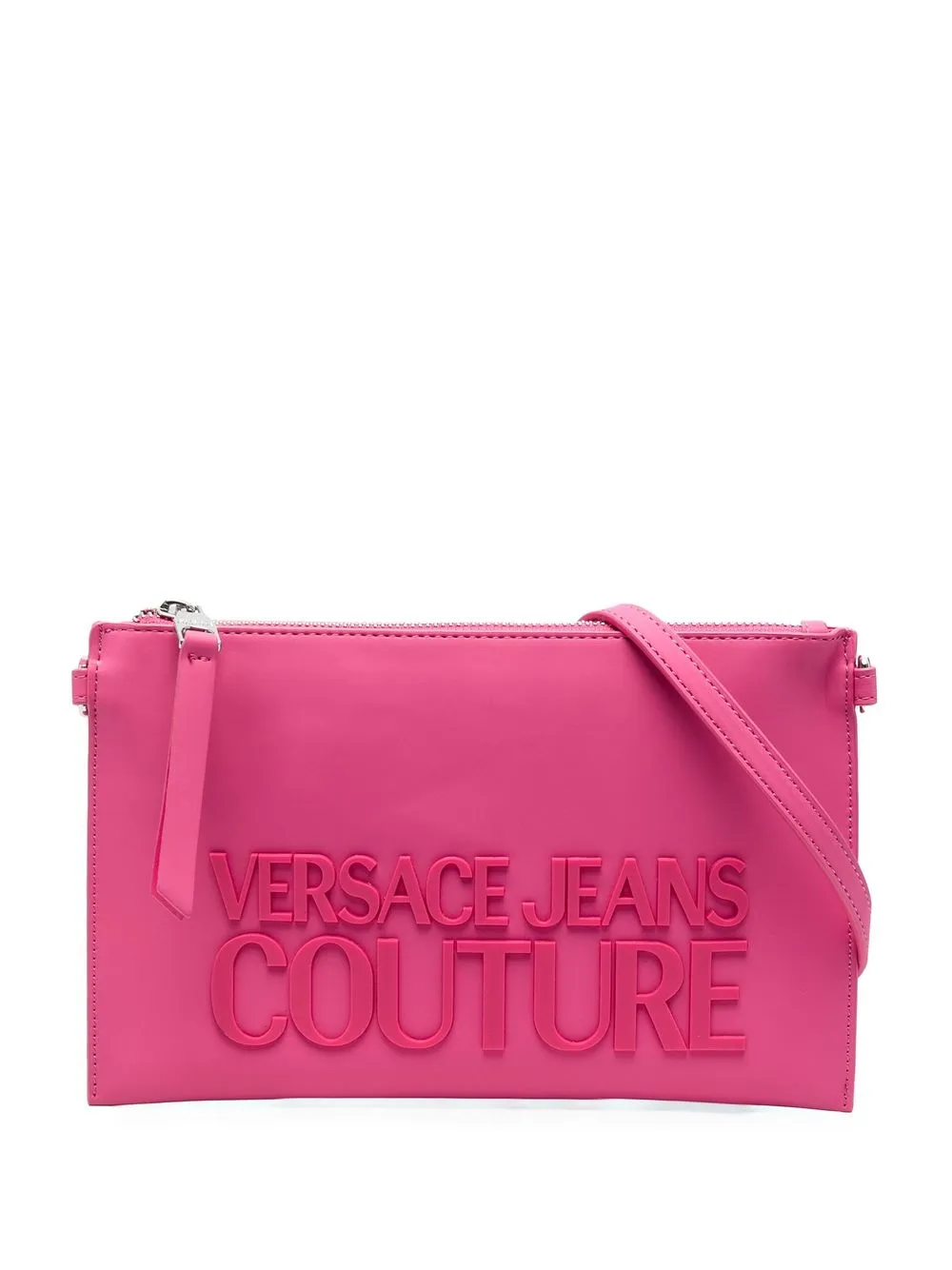 

Versace Jeans Couture logo-plaque clutch bag - Pink