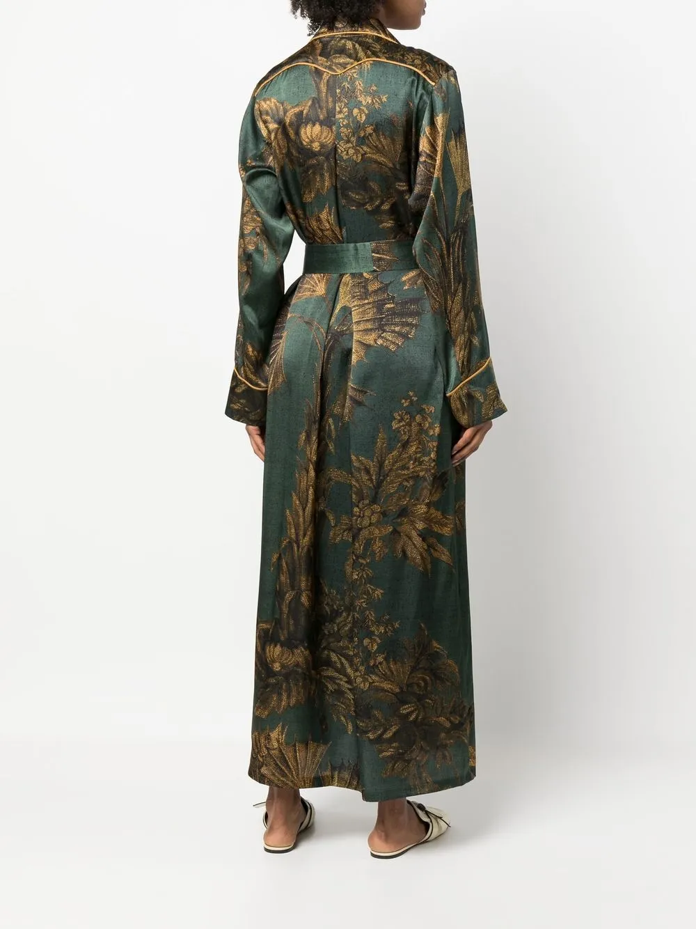 F.R.S For Restless Sleepers floralprint Silk Robe Dress Farfetch