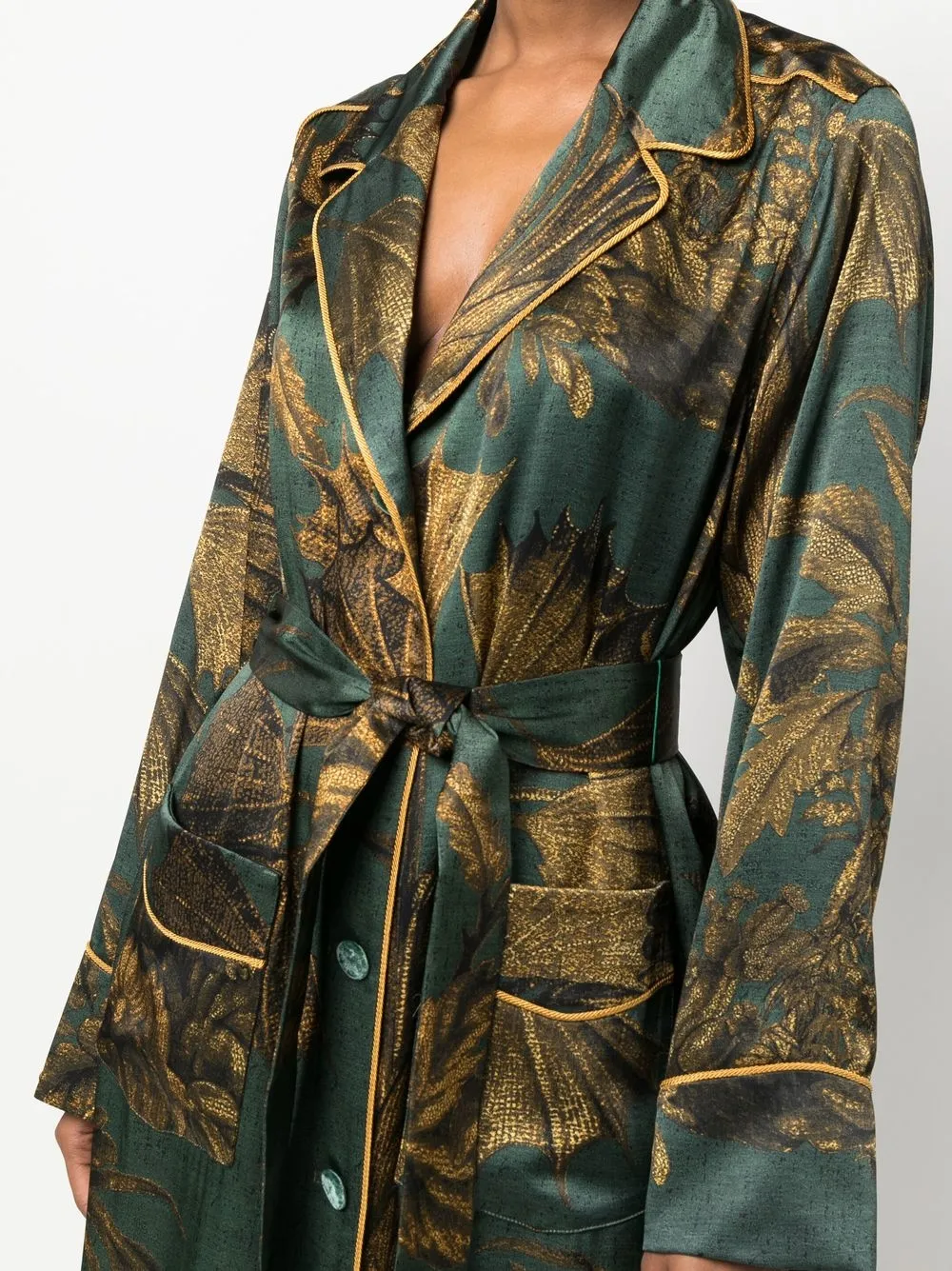 F.R.S For Restless Sleepers floralprint Silk Robe Dress Farfetch