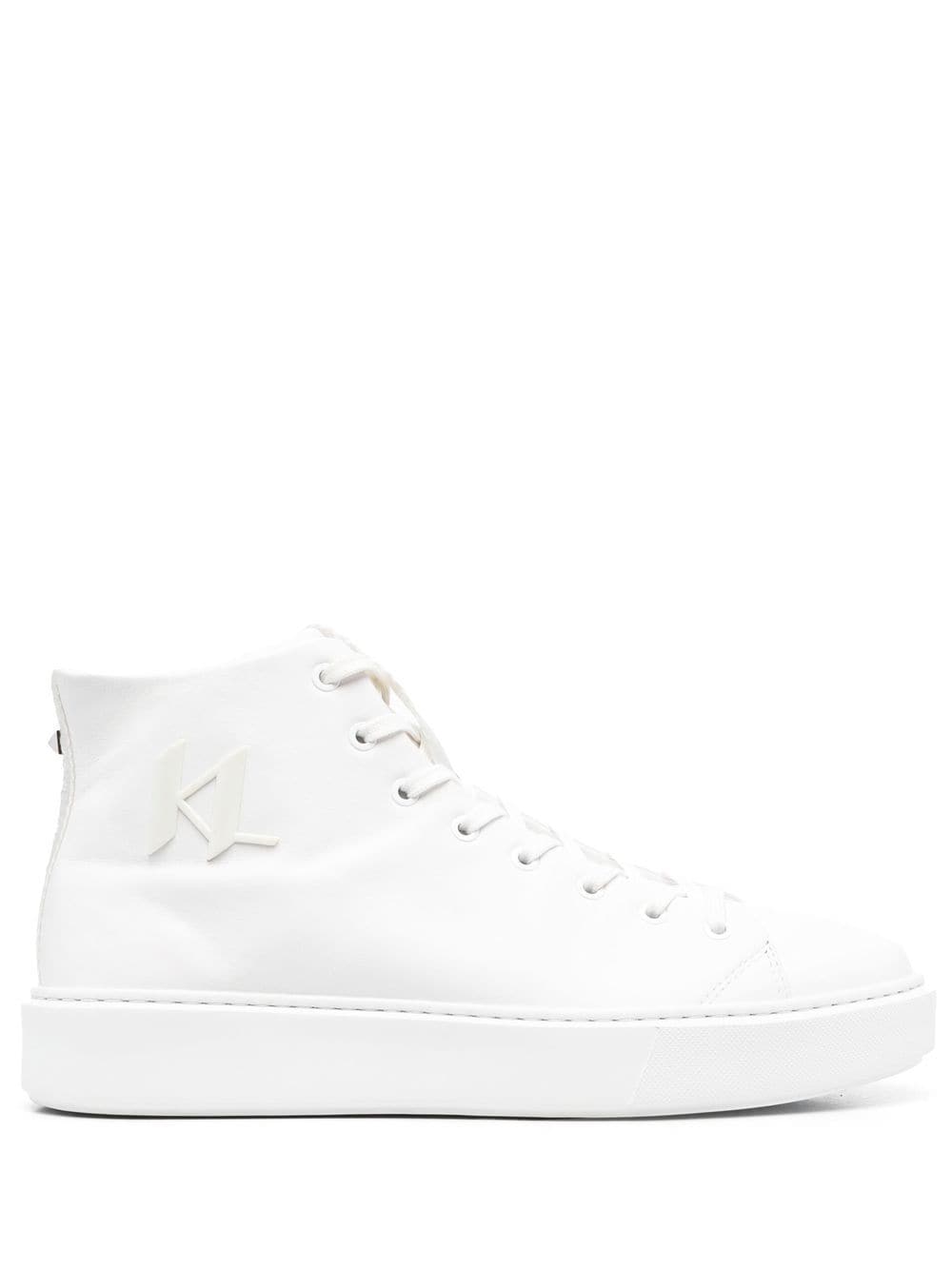 Karl Lagerfeld Maxi Kup High-top Sneakers In White