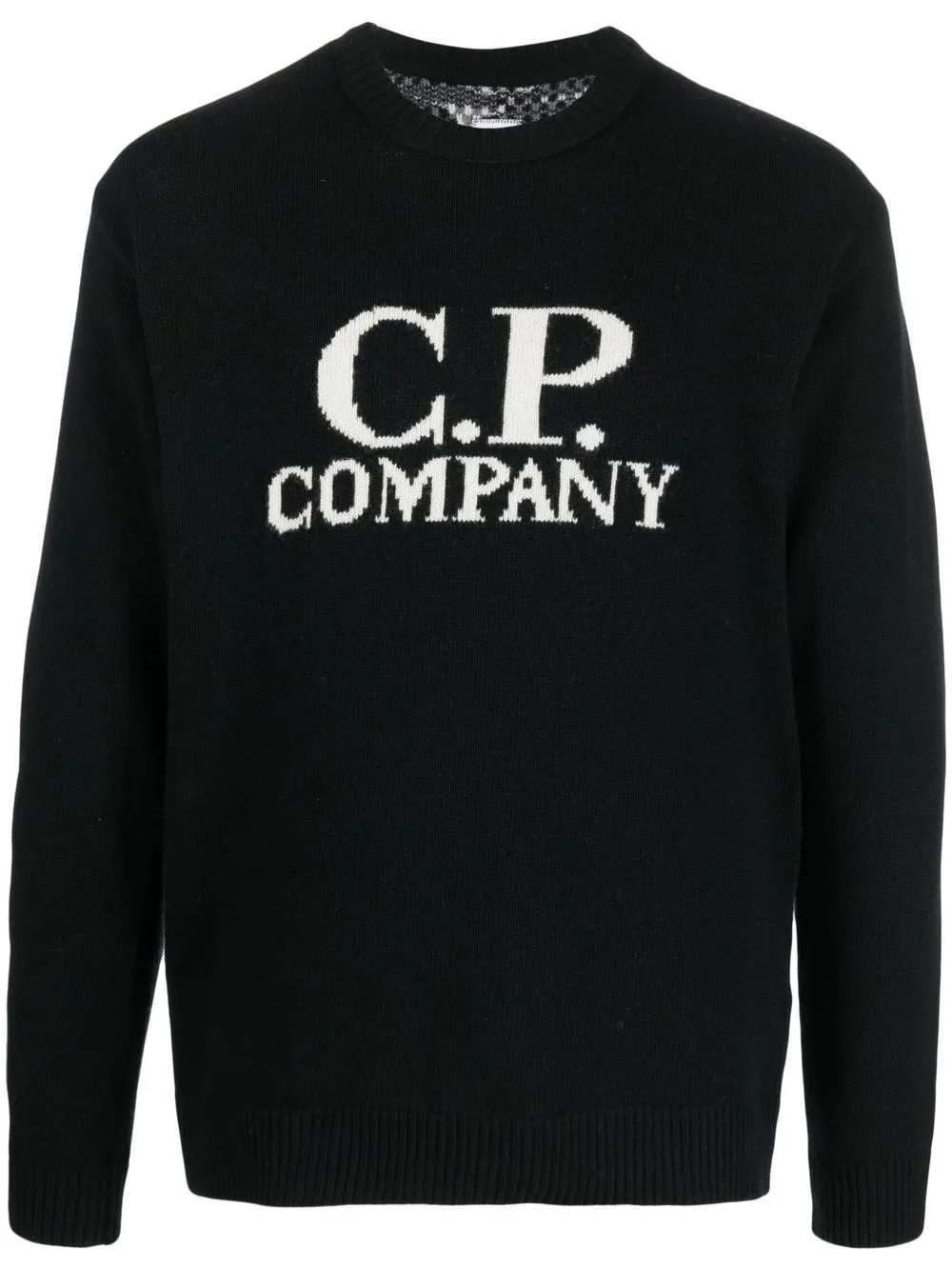 

C.P. Company suéter tejido con logo en intarsia - Negro