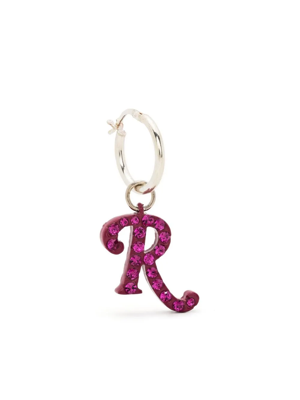 

Raf Simons aretes con detalles de con gemas - Rosado