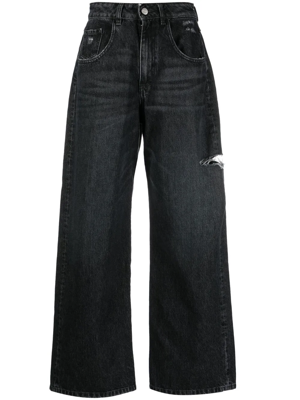 

ICON DENIM jeans Poppy anchos de tiro alto - Gris