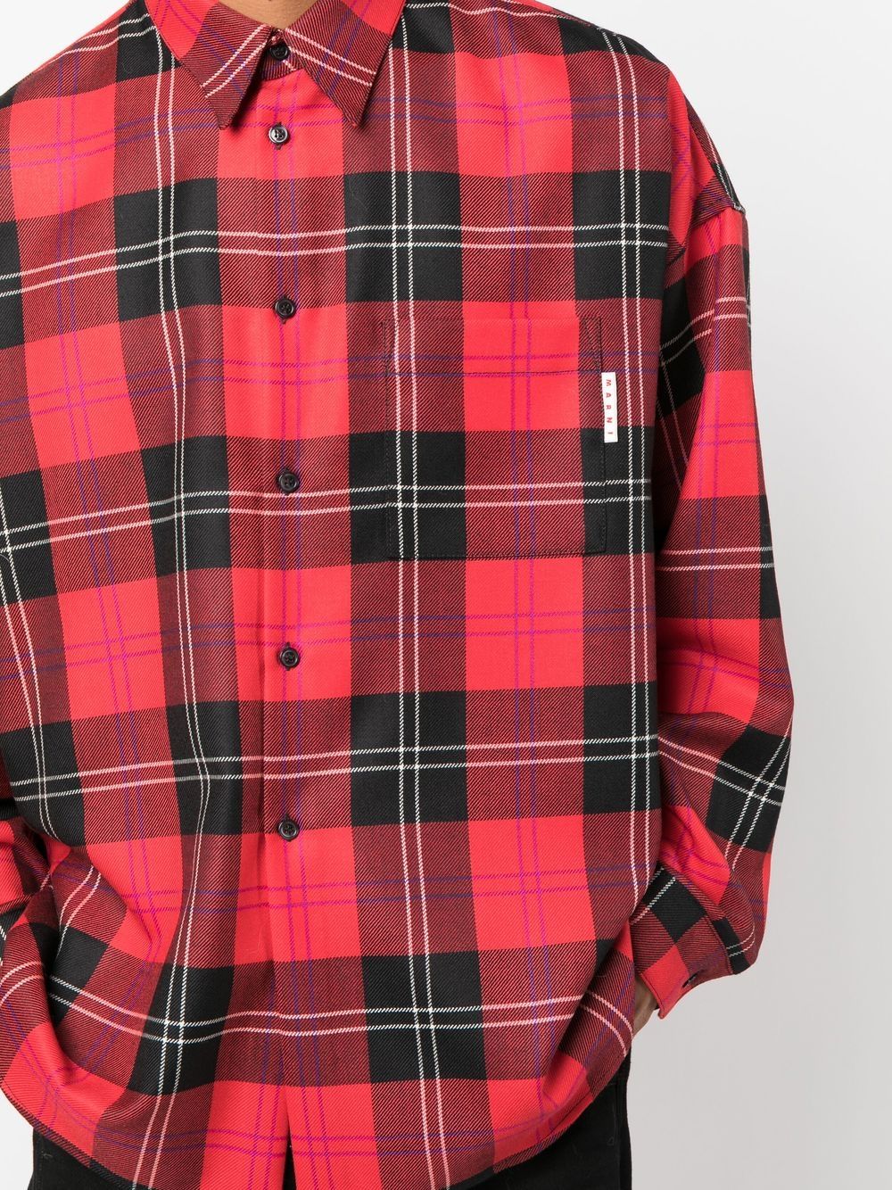 絶妙なデザイン MARNI 長袖シャツ チェックシャツ サイズ - サイズ48