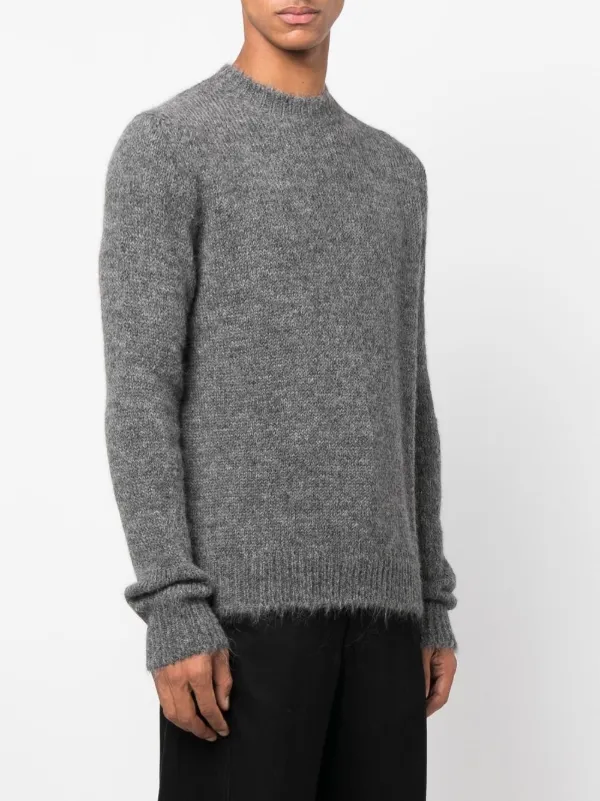ジルサンダー 22AW ボイルウール クルーネック セーター 34 縮絨 JIL SANDER（ジルサンダー） クルーネックセーター リラックスフィット