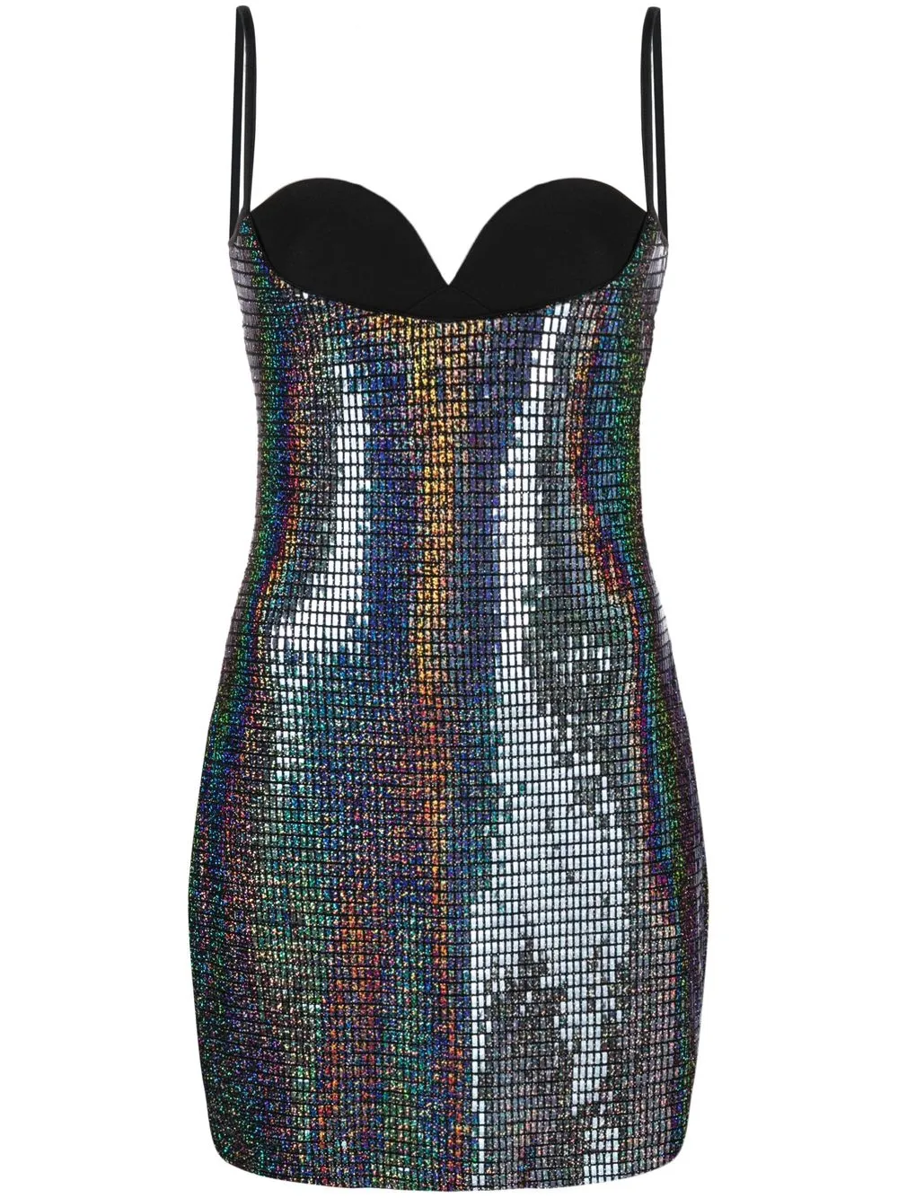 

Chiara Ferragni chainmail-effect fitted mini dress - Black