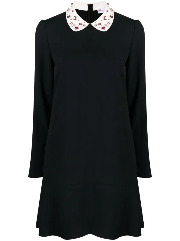 RED Valentino rhinestone-collar long 