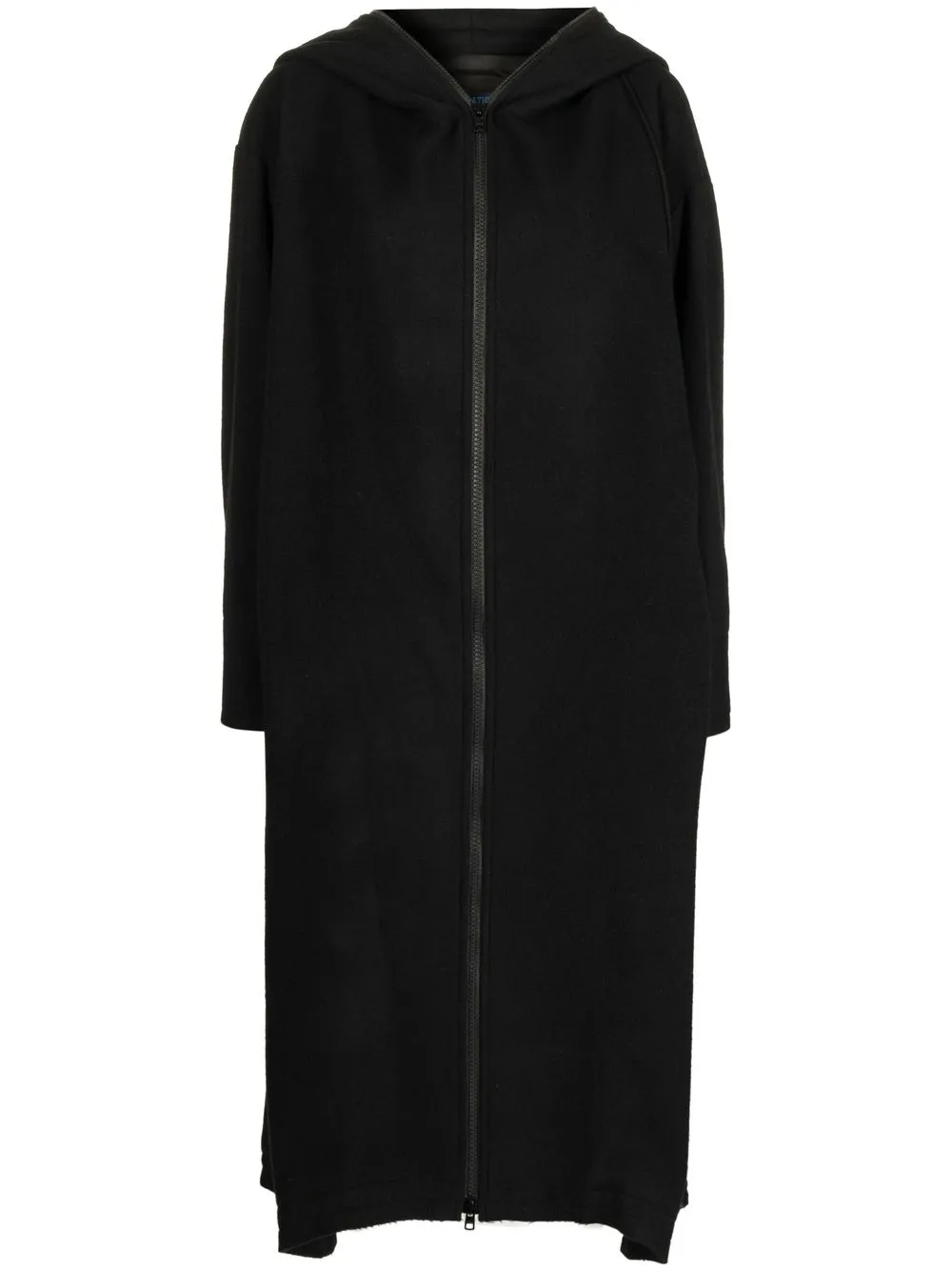 

Yohji Yamamoto zip-up hooded coat - Black