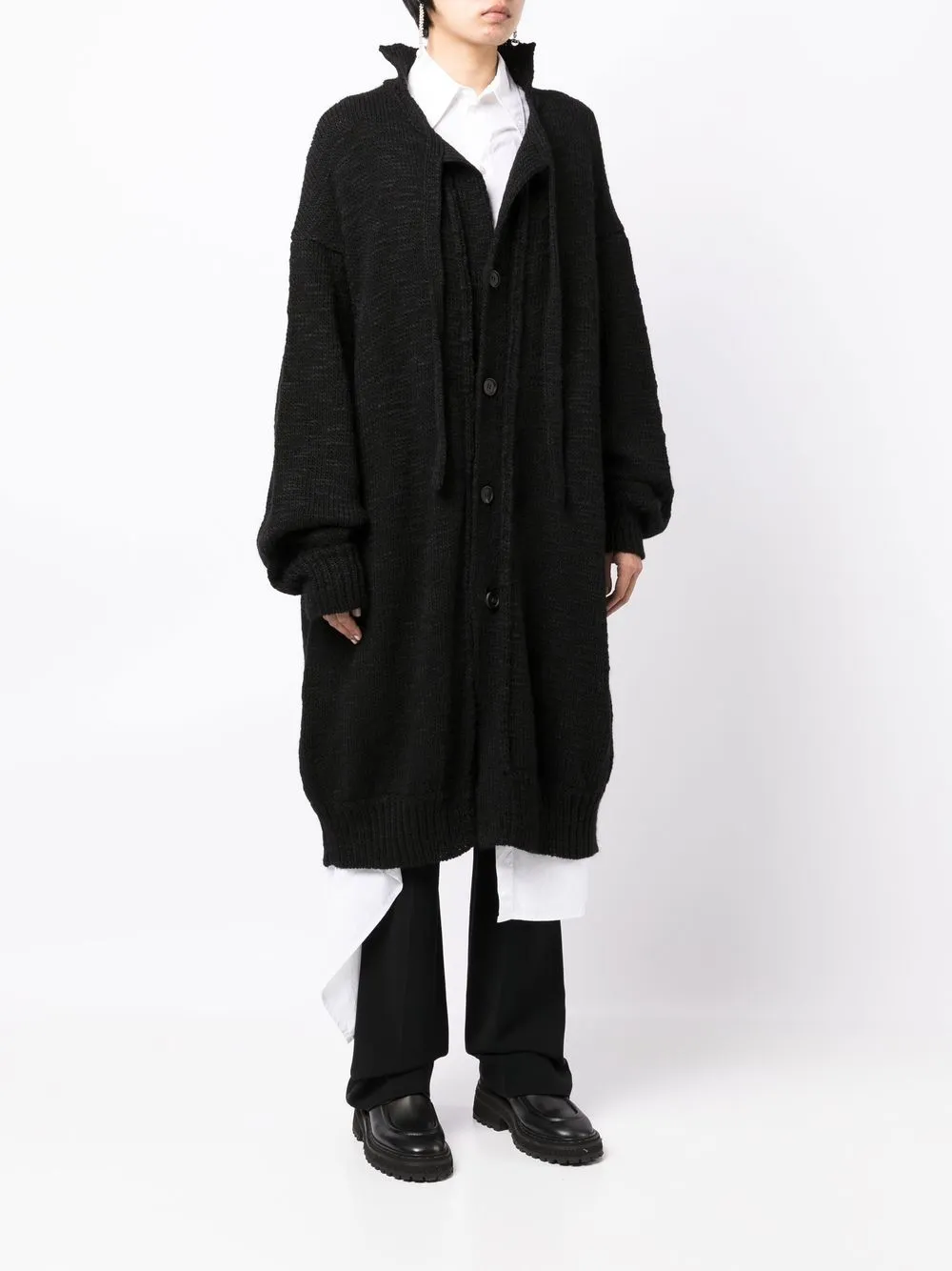 Yohji Yamamoto Cardigan Lungo Oversize Con Bottoni Farfetch