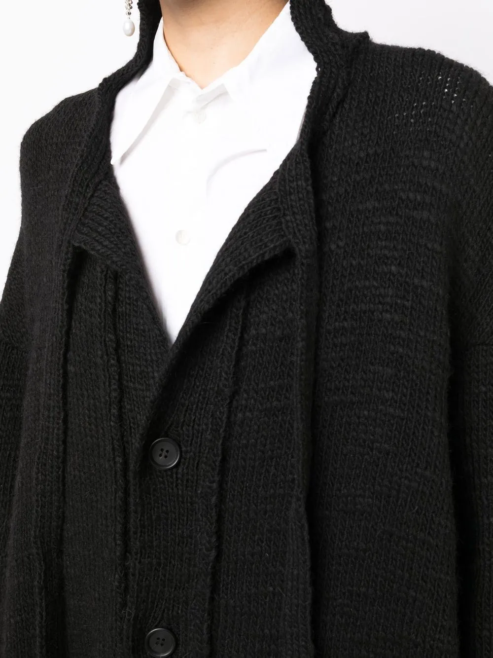 Yohji Yamamoto Cardigan Lungo Oversize Con Bottoni Farfetch